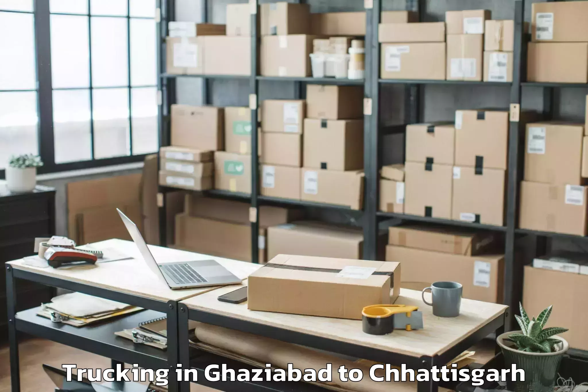 Book Ghaziabad to Mainpat Trucking Online